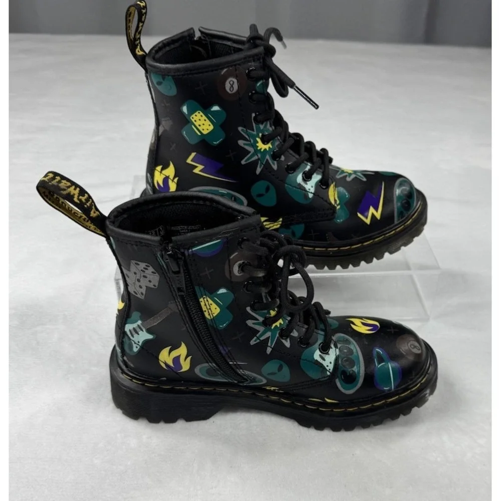 Dr Marten Junior 1460 Sticker Print Lace‎ Up Size 13